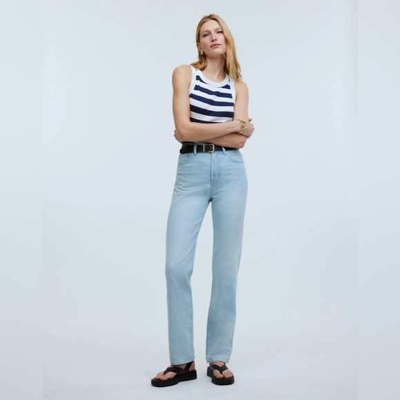 Madewell '90s Straight leg Jeans 26 2 light wash high waisted rise stretch NWT - Picture 1 of 16